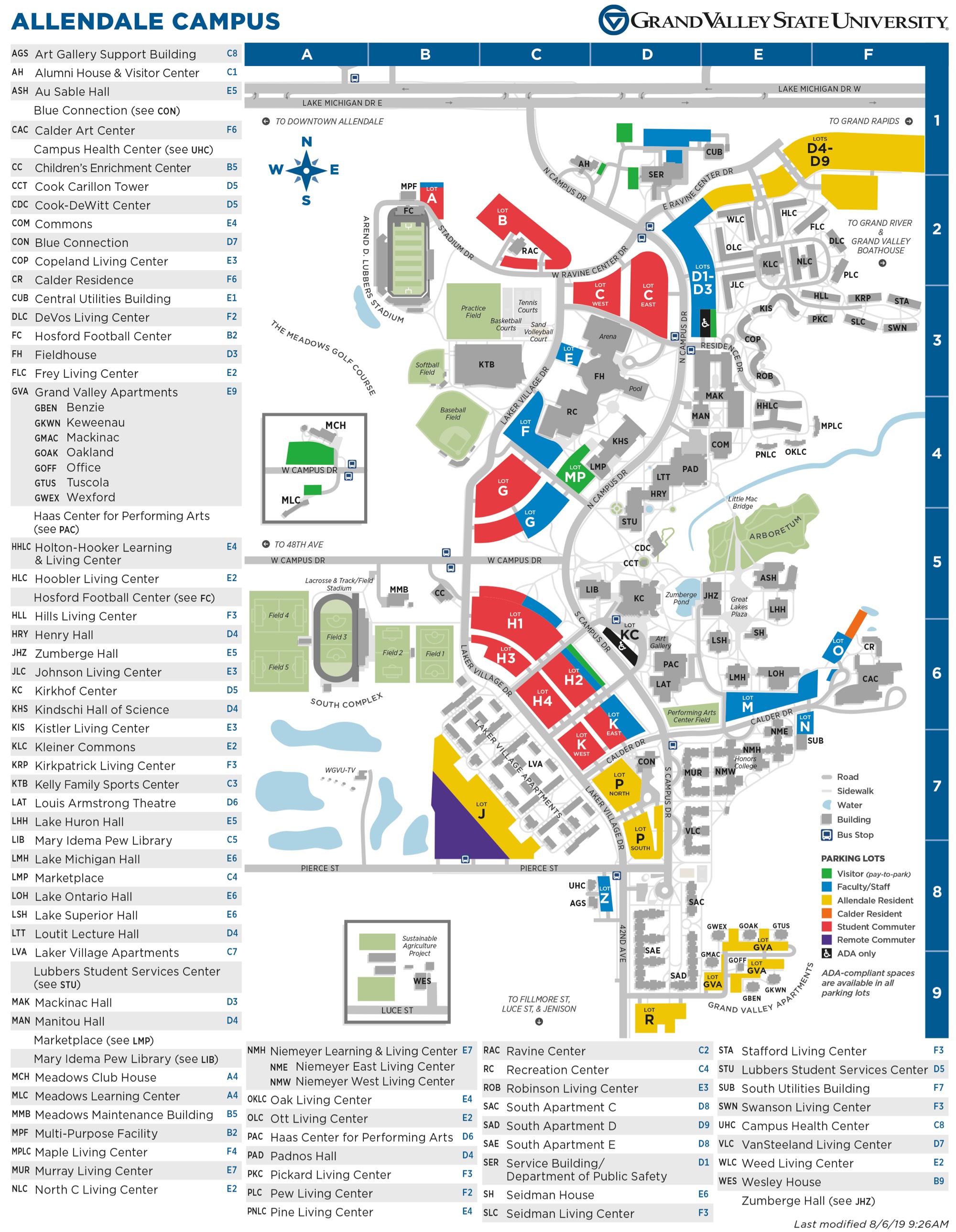 Grand Valley College Mi Campus Map